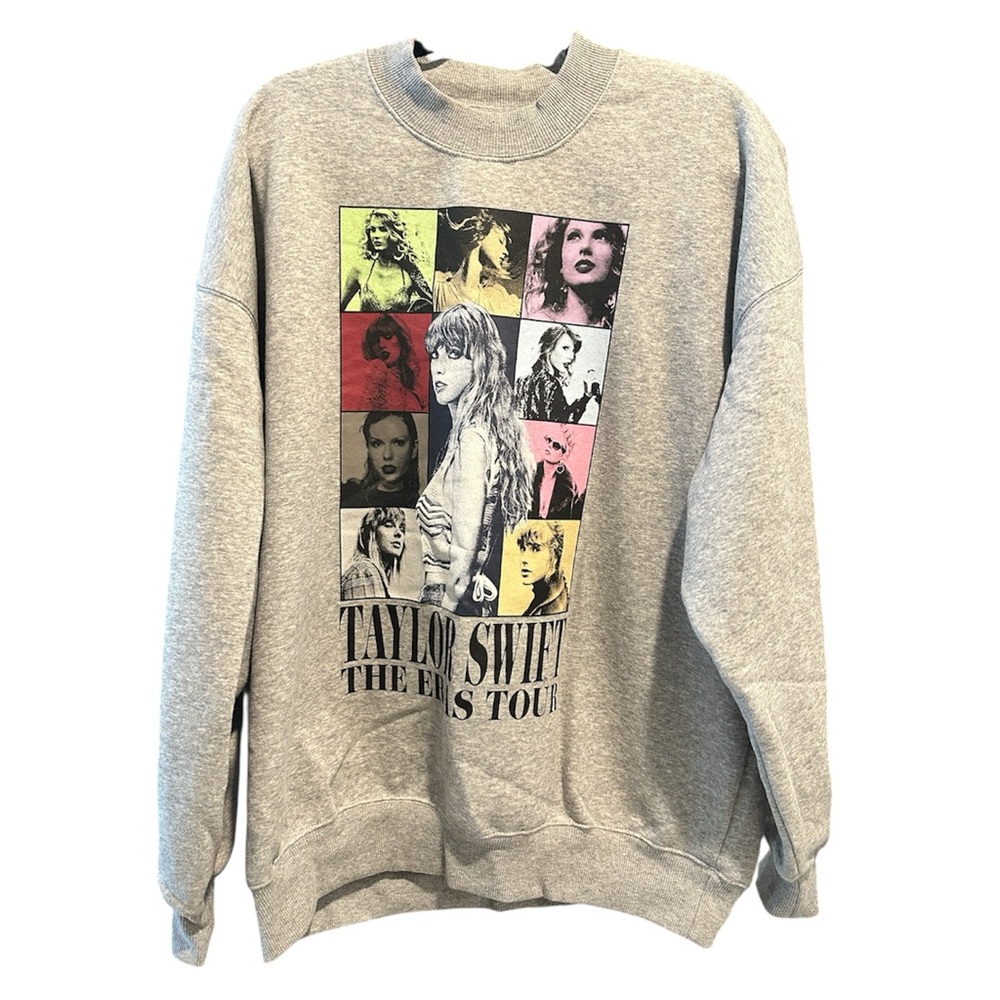 Taylor Swift Gray The Eras Tour Logo Crewneck